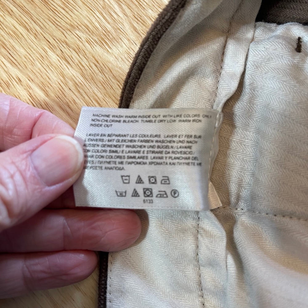 Brooks Brothers 346 Mens Brown Corduroy Pants Flat Front Cotton 38x30 - Picture 5 of 9